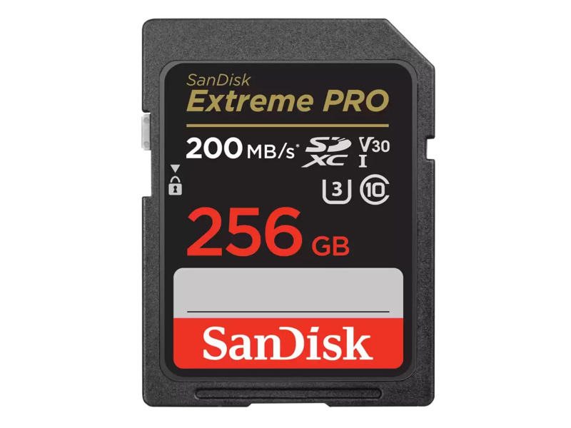 Sandisk 256GB SDXC Extreme PRO 200MB/s A2 C10 V30 UHS-I U3